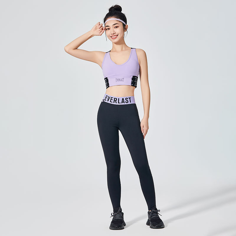 EVERLAST Kvinder Sexede Sort Grenadine Sports Leggings