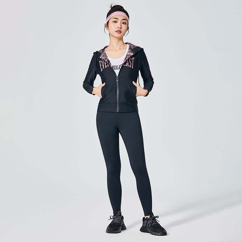 Kvinder Pure Black Classic Sports Leggings